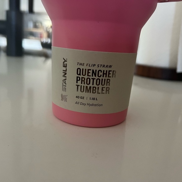 Stanley Pink Travel Mug with Clear Lid (with scratches) - Picture 2 of 6